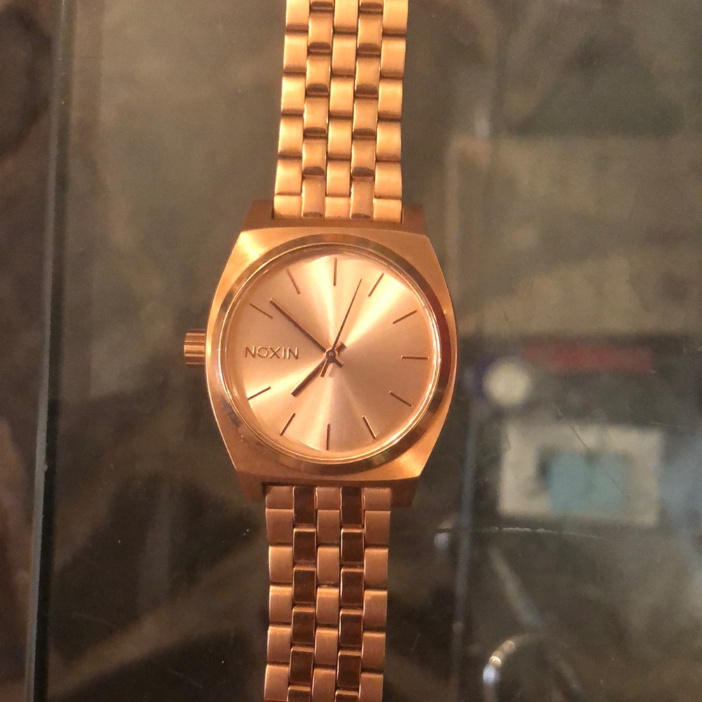 Rose gold Nixon watch